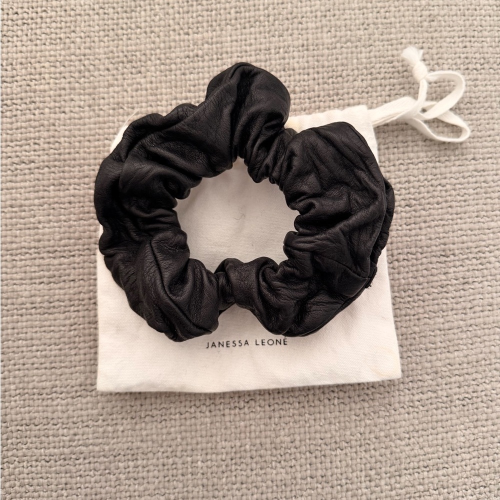 Janessa Leone Leather Scrunchie